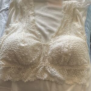Aerie Lace Bralette in Cream